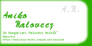 aniko malovecz business card